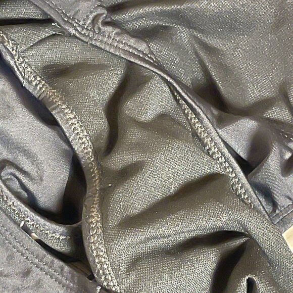 Material Girl Bow Striped Black White Pink One Piece Cut Out Swimsuit Small - Picture 10 of 10